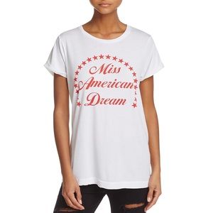 Wildfox Miss American Dream White Graphic T-Shirt